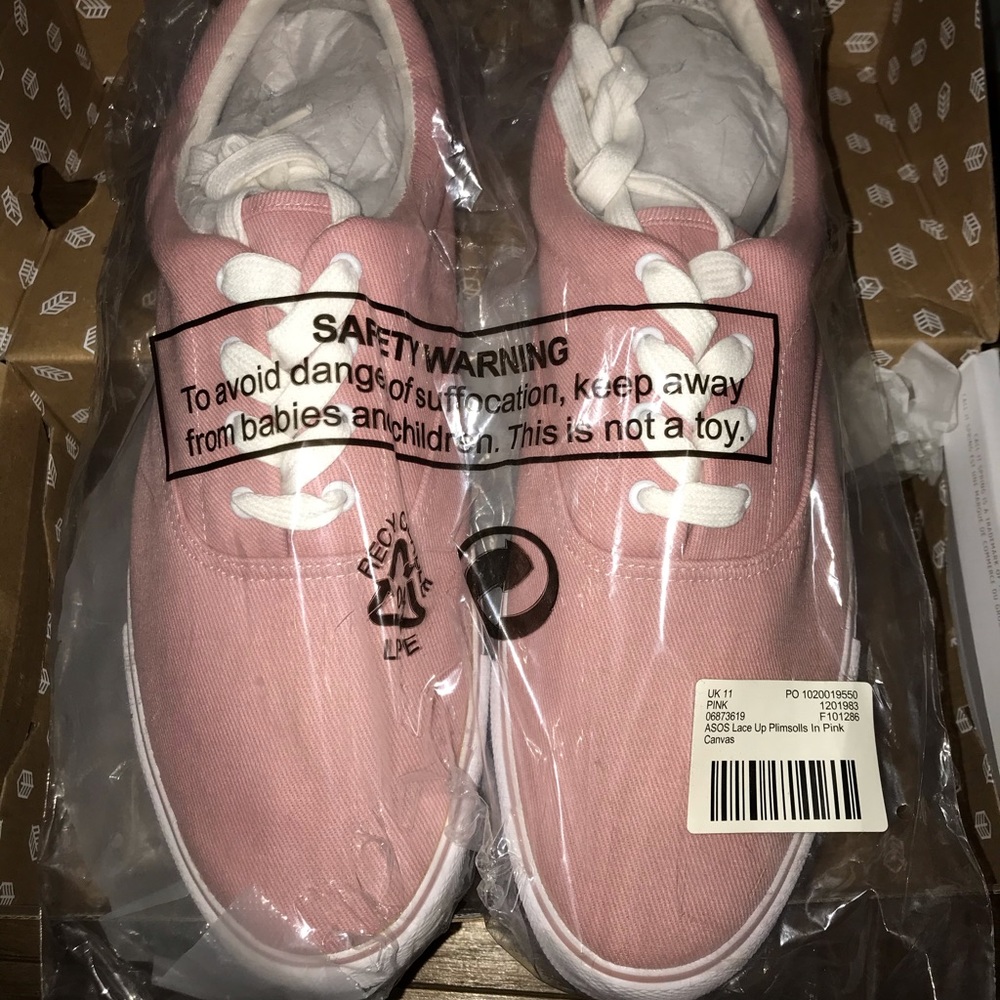 ASOS | Pink Canvas Slip on Sneakers